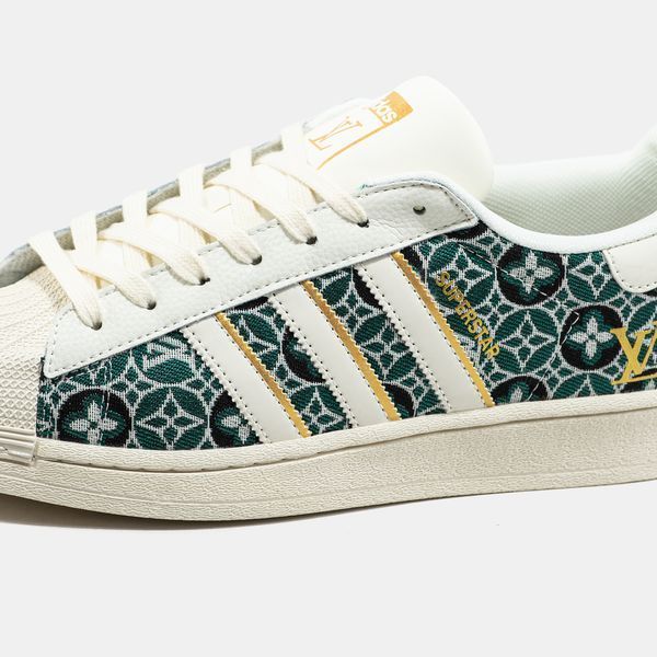 Кроссовки Adidas Superstar x Louis Vuitton Cream Green 23308-Зелений-42 фото