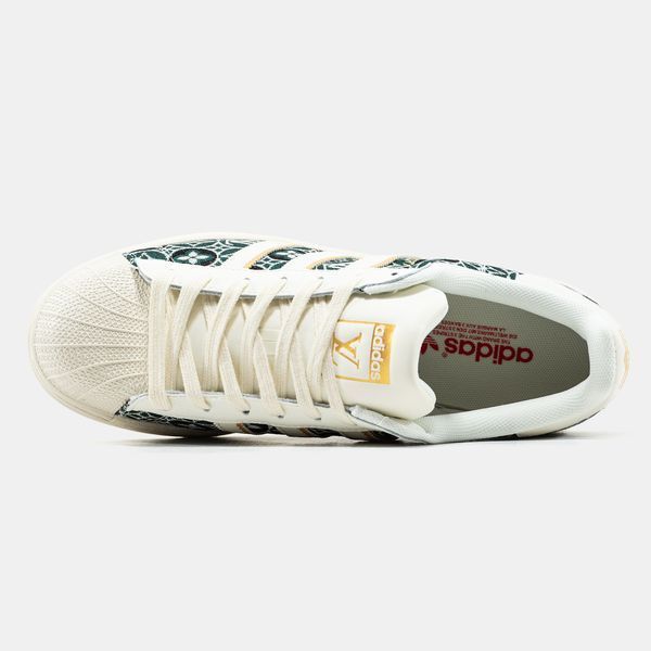 Кроссовки Adidas Superstar x Louis Vuitton Cream Green 23308-Зелений-42 фото