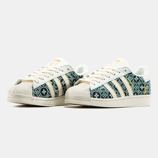 Кроссовки Adidas Superstar x Louis Vuitton Cream Green 23308-Зелений-42 фото