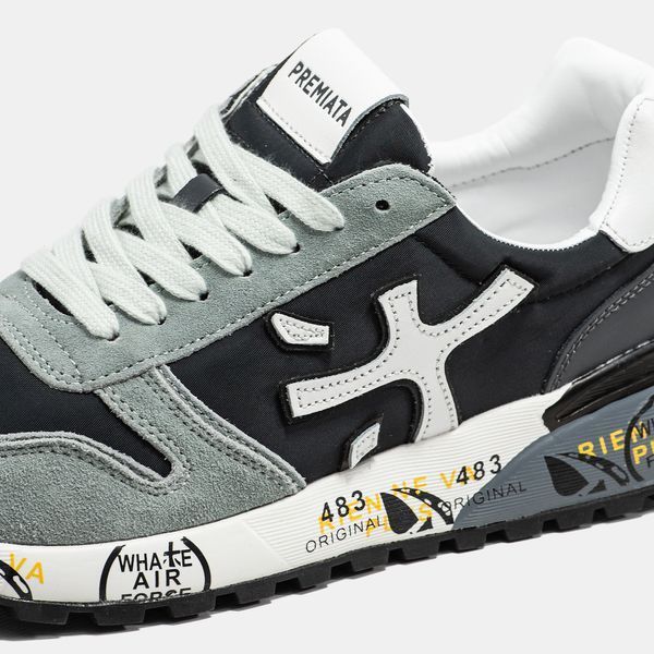 Кроссовки Premiata Mick Black Grey White 20725-Різнокольоровий-36 фото